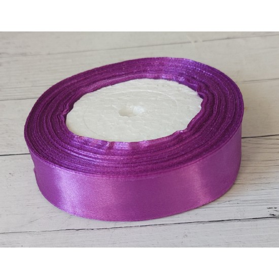 ОПТ Лента атласная однотонная 2,5 см*25 ярдов цв фиолетовый 35, цена за катушку